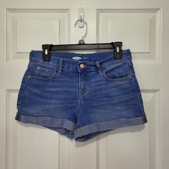 Old Navy Pants - Old Navy Boyfriend Blue Denim Shorts Size 4